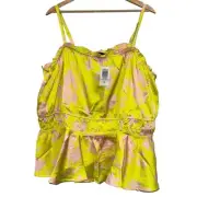 Torrid Peplum Square Neck Crop Cami Size 4