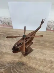 Wooden helicopter model