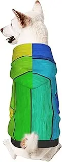 Rainbow Colored Wood Background Small Pets Wear Hoodies,Dog Jumper Sweatshirt,Warm And Lightweight, Soft Texture, Easy To Wear