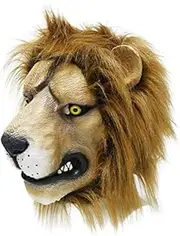 HENGYUTOYMASK Latex Full Head Safari Animal Lion Mask Halloween Party Fancy Dress Carnival Masks