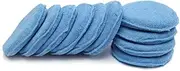 iplusmile 10Pcs Blue Polish Wax Sponge Applicator Pads for Vehicle Cleaning Dual Sided Waxing for Car Detailing Durable and Reusable Car Wash Sponges