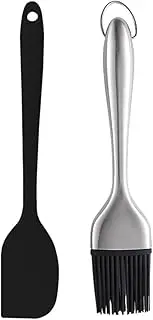 Silicone Oil Brush and Spatula BBQ Baking Tool Set Heatproof Non-Scratch Kitchenware