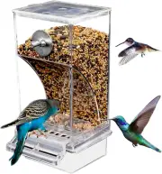 Automatic Bird Feeder,Splash-Proof No Mess Bird Feeder Bird Cage Accessories ...