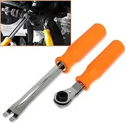2PCS Automatic Slack Adjuster Tools Set, Automatic Slack Adjuster Release Tool, Brake Adjustment Tool, 5/16'' Double Square Ratcheting Wrench, for Trucks Trailers