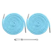 2pcs Drawstring Cords 51" Replacement Drawstring with Threader, Light Blue
