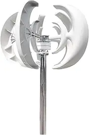 Lantern Wind Turbine 5 Blades 2000w 12v 24v With Mppt Hybrid Charge Controller Home Appliance Vertical Generator for Emergency Power Generation(Wind turbine only,24V_3000W)
