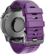 [VEVEL] For Fenix 8 Bands 22MM Easy-fit Soft Silicone Watch Band Replacement for Fenix 7/Fenix 6 Pro/Fenix 5/Fenix 5 Plus/Approach S60/S62/Quatix 6 Smartwatches
