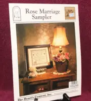 The Heart's Content Cross Stitch Pattern Leaflet - Rose Marriage Sampler