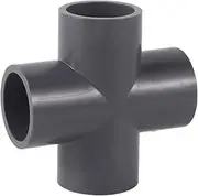 Grey PVC Pipe Connector(Flat 4-Way Joint,ID 20mm)