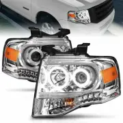 Anzo Projector Headlights Chrome Clear Fits 2007 - 2013 Ford Expedition - 111114 (for: Ford)