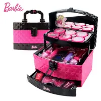 在飛比找蝦皮購物優惠-芭比Barbie兒童女孩化妝箱彩妝玩具