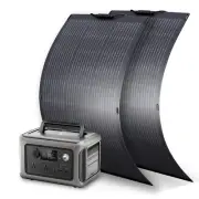 ALLPOWERS Power Station 600W Battery Backup Solar Generator + 2X100W Solar Panel