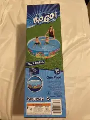NEW Bestway H2OGO! Fish Sea Life Fill 'N Fun Kiddie Pool 72”x15”-6’x6’x15” 250ga