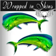 Mahi Mahi Decals Fish Stickers Tackle Box RV Truck Trailer AFP-0035