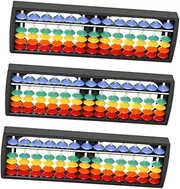 HAWILLOSCH 3pcs Portable Abacus Arithmetic Learning Tool for Educational Math Manipulative for Early Development and Mental Calculation