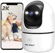 GENBOLT 2K Pet Camera, WiFi Security Camera Indoor,Home Surveillance IP Camera CCTV with Humanoid Detection, Auto Cruise Dog Cam with Audio Alarm