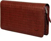 [Sukeshcraft] Multiple Cheque Book Holder | Original PU Holds Upto 8 Cheque Books, 3 Zipper,2 Photo Slots,9 Credit/Debit Card Slots with Adjustable Handle, Brown, Smile