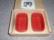 Longaberger WT "DASH BOWL" (SET OF 2), TOMATO. NEW IN BOX!!!
