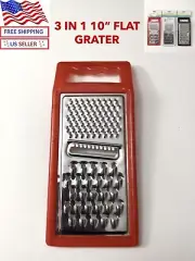 3 IN 1 STAINLESS STEEL MULTI PURPOSE 10” HANDHELD CHEESE GRATER ZESTER 3 COLORS
