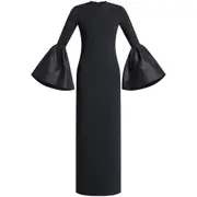 [Solace London] Solace London Suri Maxi Dress 8 UK BLACK