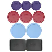 Pyrex 10 Lid Various Color Scheme Bundle for Pyrex 7202, 7200, 7201, and 7210