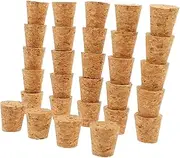 RORPOIR 30pcs Wine Bottle Cork Stoppers Airtight Wooden Cork Plug Tapered Stopper for Drinks 15x15x12mm