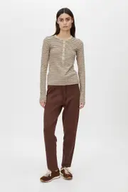 Lyndon Slim Knit Pant in Chocolate - CAMILLA AND MARC® C&M