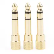 6.35mm Male To 3.5MM Female Jack Plug Mini Audio Adapter Headset Microphone Conn