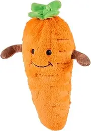 Warmies Carrot Plush Large Size, Fully Microwavable and Weighted Cuddly Toy for Anxiety, Chill in The Freezer or Heat in Microwave, Soft Toy Heat Pad