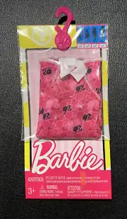 Barbie 2016 Mattel Pink Barbie Logo Dress New