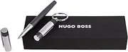 Hugo Boss Gear Ribs Gun HPKR306D Rollerball Pen & Keyring Aluminium Brass Silver/Pastel Grey/Dark Grey Dimensions: 200 x 62 x 34 mm