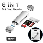 Multifunction 6 In 1 3.0 Card Reader - U Disk Type C/Micro USB/TF/SD Flash Drive