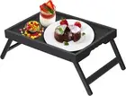 Bed Tray Table with Folding Legs,Bamboo Breakfast in Bed TV Table, Laptop Compu