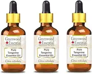 Greenwood Essential Pure Tangerine Essential Oil (Citrus reticulata) with Glass Dropper 100% Natural Therapeutic Grade Steam Distilled for Personal Care (Pack of Three) 100ml X 3 (10oz)