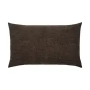 Amalfi Bellanger Chenille & Feather Cushion Dark Brown 30x50cm