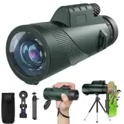 10X42 HD Monocular Telescope for Adults, High Powered Compact BAK-4 Prism &