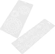 SMASOLO 2pcs Quilting Templates for DIY Cross Stitch Patterns Durable Plastic Stencils for Accurate Embroidery and Patchwork Cutting for All Skill Levels