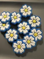 Blue white Yellow Flower Shoe Charm Bulk Wholesale Lot