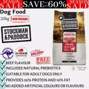 Stockman & Paddock Working Dog Dry Food Australian Beef 20kg For Adult Pet Dogs