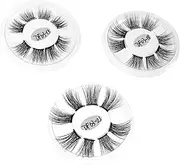 ERINGOGO 3 Boxes Natural False Eyelashes for Women Dense Cosmetics Lashes for Party Daily Wedding