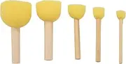Mellisso Pack of 30 Round Foam Sponge Paint Brush Set - Stencil Brush Value Pack - 5 Different Sizes - Great for Kids Arts and Crafts, Stencils, Painting