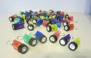 8 NEW FLASHLIGHT KEYCHAINS MINI BULB FLASH LIGHTS KEY CHAIN RINGS PARTY FAVORS