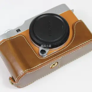 FUJIFILM/富士XA5XA7數碼相機包皮套真皮底座半套單肩保護套復古 相機包 保護殼 保護套 背帶 相機皮套