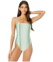 Missoni Mare L74257 Metallic Green Strappy Back One-Piece Swimsuit Size 42