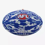 North Melbourne Kangaroos AFL Size 5 Camo Synthetic Footy Football