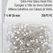 Ultra-Precision White Head Pins, 1-3/8 Inch, 250-Pack
