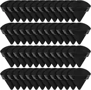Suclain 48 Pcs Velour Triangle Powder Puff Soft Velour Makeup Puff for Face Powder Makeup Triangle Sponges for Wet and Dry Cosmetic Foundation Loose Mineral Body Makeup Tool(Black)