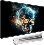 for MTG Playmat with Storage Bags Non-Slip Rubber Backing & Stitched Edges Game Play Mat for MTG/TCG 24 x 14 inches Trading Card Game Playmats Magic Mat Playmat Gaming Mouse Pad Desk Mats,Fire Skull
