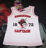 Essendon Bombers AFL Mascot Boys White Printed Cotton Singlet Size 4 New
