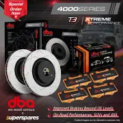 DBA 4000 Slotted Front Brake Rotors Pads for Nissan Navara DX RX D23 NP300 15-On